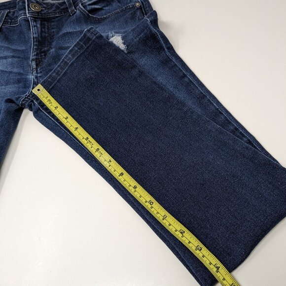 DL1961 Womens Low Rise Skinny Jeans Amanda Sz 28 x 29 Distressed Blue - Picture 16 of 16